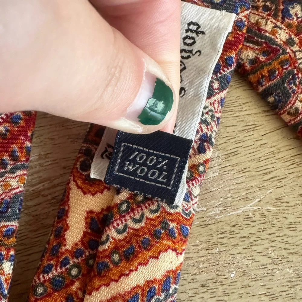 Vintage 1970's Polo Ralph Lauren Wool Paisley Tie - Picture 10 of 11